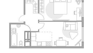 2-к квартира, вторичка, 43м2, 20/23 этаж