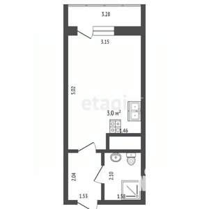 Студия квартира, вторичка, 21м2, 2/23 этаж