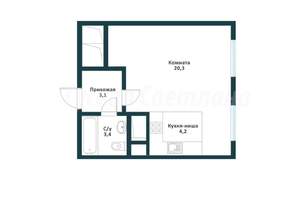 1-к квартира, вторичка, 31м2, 3/23 этаж