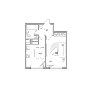 1-к квартира, вторичка, 33м2, 5/23 этаж