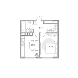 1-к квартира, вторичка, 30м2, 10/23 этаж