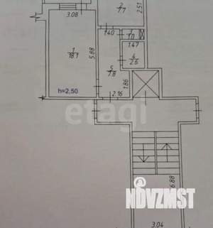 1-к квартира, вторичка, 39м2, 2/9 этаж