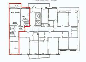 2-к квартира, вторичка, 78м2, 2/17 этаж