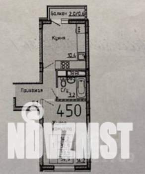 1-к квартира, вторичка, 35м2, 14/23 этаж
