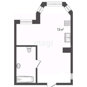 1-к квартира, вторичка, 30м2, 8/17 этаж