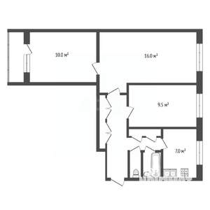 3-к квартира, вторичка, 56м2, 2/9 этаж