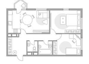 3-к квартира, строящийся дом, 70м2, 9/23 этаж