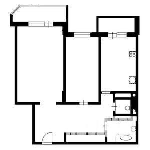 2-к квартира, вторичка, 70м2, 6/23 этаж