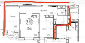 2-к квартира, вторичка, 58м2, 8/22 этаж