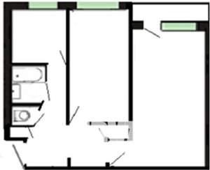 2-к квартира, вторичка, 47м2, 3/9 этаж