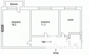 2-к квартира, вторичка, 42м2, 3/5 этаж