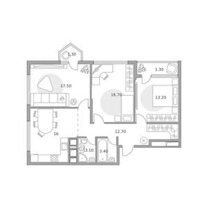 3-к квартира, вторичка, 87м2, 11/23 этаж
