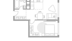 2-к квартира, вторичка, 44м2, 14/23 этаж