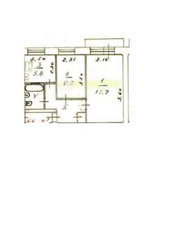 2-к квартира, вторичка, 42м2, 2/5 этаж