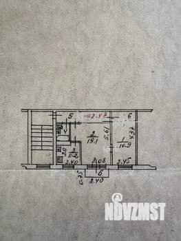 2-к квартира, вторичка, 44м2, 5/5 этаж