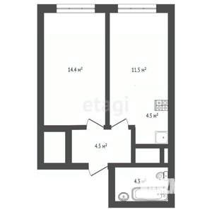 1-к квартира, вторичка, 39м2, 20/23 этаж