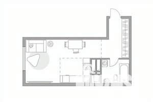 Студия квартира, вторичка, 28м2, 4/23 этаж
