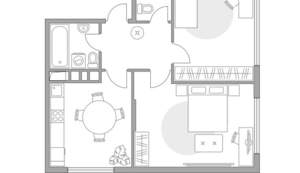 2-к квартира, строящийся дом, 50м2, 8/13 этаж