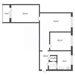 3-к квартира, вторичка, 63м2, 1/9 этаж