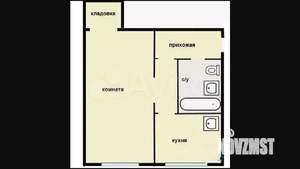 1-к квартира, вторичка, 33м2, 2/5 этаж