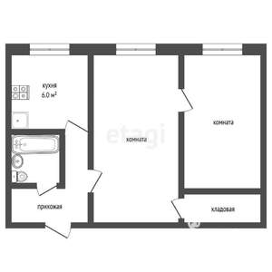 2-к квартира, вторичка, 41м2, 4/4 этаж