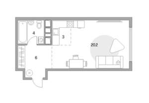 1-к квартира, вторичка, 32м2, 8/23 этаж