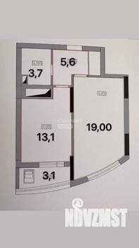 1-к квартира, вторичка, 41м2, 18/21 этаж