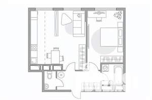 2-к квартира, вторичка, 49м2, 23/23 этаж