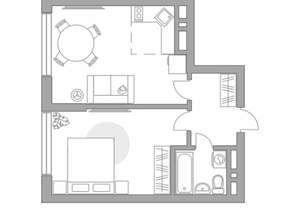 2-к квартира, вторичка, 45м2, 4/13 этаж