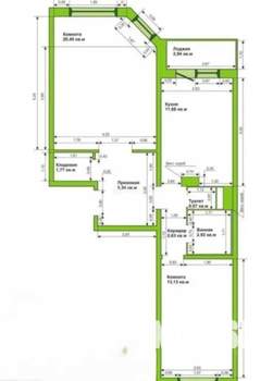 2-к квартира, вторичка, 60м2, 13/17 этаж