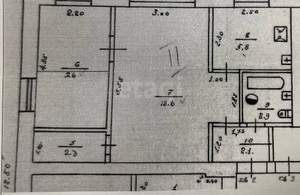 2-к квартира, вторичка, 41м2, 1/5 этаж