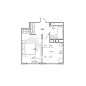 1-к квартира, вторичка, 29м2, 11/23 этаж