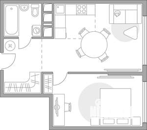 2-к квартира, строящийся дом, 47м2, 4/23 этаж