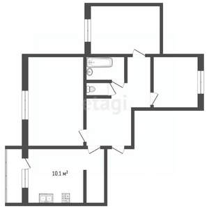 3-к квартира, вторичка, 92м2, 6/8 этаж