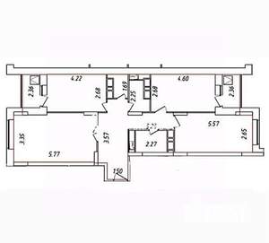 3-к квартира, вторичка, 82м2, 23/23 этаж
