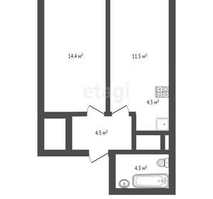 1-к квартира, вторичка, 39м2, 20/23 этаж