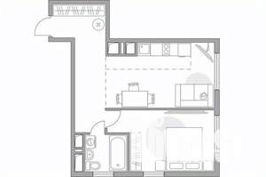 2-к квартира, вторичка, 44м2, 13/23 этаж