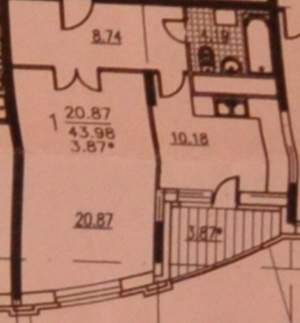 1-к квартира, вторичка, 44м2, 20/23 этаж