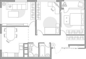 3-к квартира, строящийся дом, 85м2, 17/23 этаж