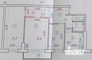 3-к квартира, вторичка, 55м2, 2/5 этаж