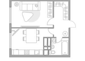 1-к квартира, вторичка, 36м2, 17/23 этаж