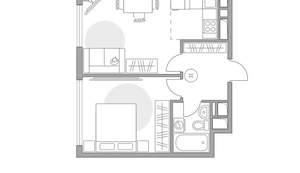 2-к квартира, вторичка, 40м2, 20/23 этаж