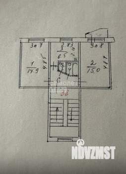 2-к квартира, вторичка, 46м2, 3/5 этаж