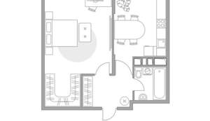 1-к квартира, вторичка, 41м2, 7/13 этаж