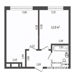 2-к квартира, вторичка, 41м2, 21/23 этаж